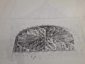 Dessin de la cathédrale d'Amiens