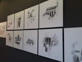 Dessin de la cathédrale d'Amiens